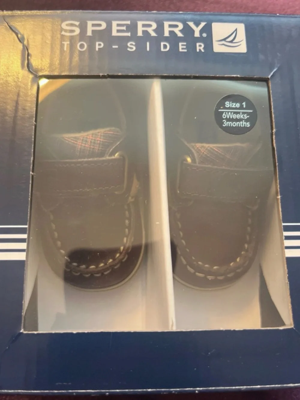 Sperry Brown Leather Hook-and-Loop Baby Boat Shoes